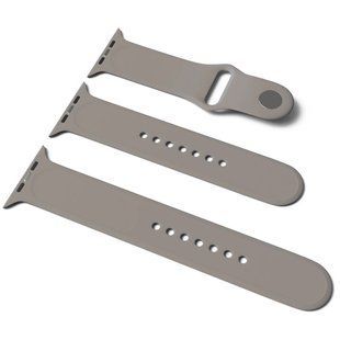 Силиконовый ремешок для Apple Watch Sport Band 38 / 40 (S/M & M/L) 3pcs (Серый / Dark Gray)