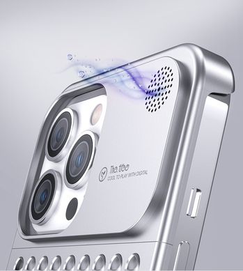 Металлический чехол для iPhone 14 Aluminium Case Militari Grade Silver