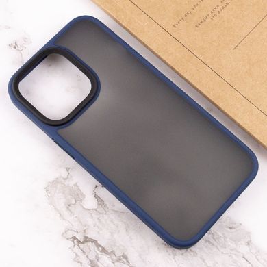 TPU+PC чехол Metal Buttons для Apple iPhone 13 Pro Max (6.7"") Синий