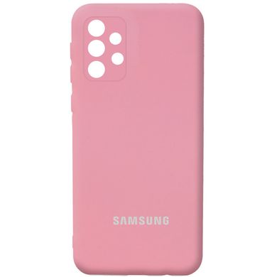 Чехол для Samsung Galaxy A32 4G Silicone Full camera закрытый низ + защита камеры Розовый / Pink
