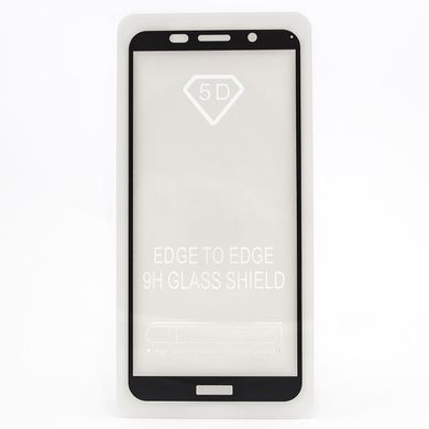 5D стекло для Huawei Y5 2018 Черное - Клей по всей плоскости