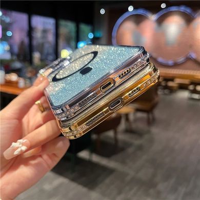 Чехол с блестками, стразами для Iphone 15 Luxury Diamond Full Shine + защита камеры