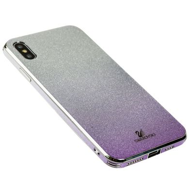 Чехол для iPhone Xs Max Swaro glass серебристо-фиолетовый