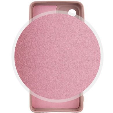 Чехол для Samsung Galaxy A73 5G Silicone Full camera закрытый низ + защита камеры Розовый / Pink Sand