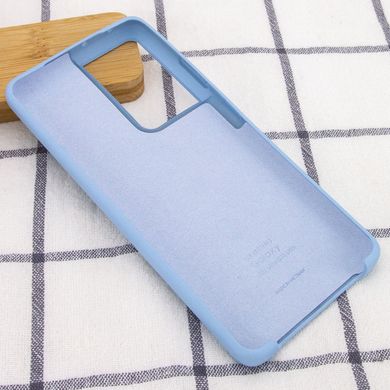 Чехол Silicone Cover (AA) для Samsung Galaxy S21 Ultra (Голубой / Lilac Blue)