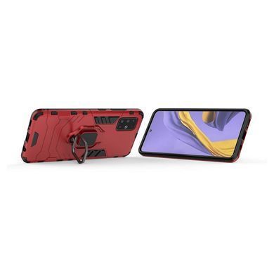 Ударопрочный чехол Transformer Ring for Magnet для Samsung Galaxy A51 (A515) Красный Противоударный, бронированный с кольцом