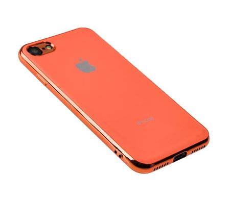 Чехол для iPhone 7 / 8 Silicone case матовый (TPU) коралловый