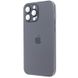 Чохол для Iphone 14 Скляний матовий + скло на камеру TPU+Glass Sapphire matte case Graphite Black