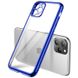Прозорий силіконовий чохол глянсова окантовка Full Camera для Apple iPhone 12 Pro (6.1"") Синій