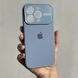 Чохол для iPhone 14 Pro Max  Silicone case AUTO FOCUS + скло на камеру Blue