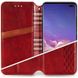 Кожаный чехол книжка GETMAN Cubic (PU) для Xiaomi Redmi Note 10 Pro Красный