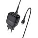 Адаптер сетевой HOCO Micro USB cable Highway C77A |2USB, 2.4A| black