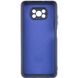 Чехол для Xiaomi Poco X3 NFC / Poco X3 Pro Silicone Full camera закрытый низ + защита камеры Синий / Midnight Blue