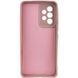 Чехол для Samsung Galaxy A73 5G Silicone Full camera закрытый низ + защита камеры Розовый / Pink Sand