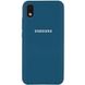Чехол для Samsung Galaxy M01 Core / A01 Core Silicone Full Синий / Cosmos Blue c закрытым низом и микрофиброю