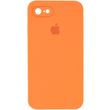 Чехол для iPhone 6/6s Silicone Full camera закрытый низ + защита камеры Оранжевый / Papaya квадратные борты