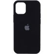 Чехол для Apple iPhone 12 | 12 Pro Silicone Full / закрытый низ (Черный / Black)