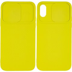 Чохол Camshield Square TPU зі шторкою для камери для Apple iPhone XR (6.1 "") Жовтий