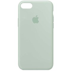 Чехол silicone case for iPhone 7/8 с микрофиброй и закрытым низом Бирюзовый / Beryl
