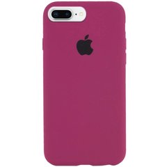 Чехол для Apple iPhone 7 plus / 8 plus Silicone Case Full с микрофиброй и закрытым низом (5.5"") Бордовый / Maroon