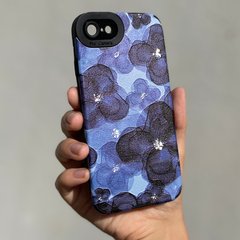 Чехол для iPhone 7 / 8 / SE 2020 Rubbed Print Silicone Blue flowers