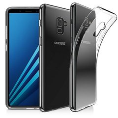 Чохол для Samsung A8 plus прозорий силіконовий