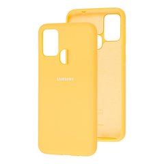 Чохол для Samsung Galaxy M31 (M315) Silicone Full жовтий з закритим низом і мікрофіброю