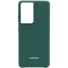 Чохол Silicone Cover (AA) для Samsung Galaxy S21 Ultra (Зелений / Pine green)