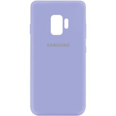 Чехол Silicone Cover My Color Full  для Samsung Galaxy S9 Светло-фиолетовый / Dasheen c закрытым низом и микрофиброй