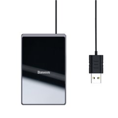 Зарядка Qi BASEUS Card Ultra-thin Wireless Charger |15W| Черный
