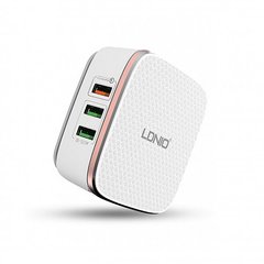 Зарядное устройство LDNIO A6704 Quick Charge 2.0 6xUSB 1,5м, White