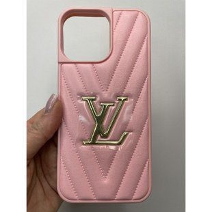 Чохол для Iphone 16 Pro Leather LV Pink
