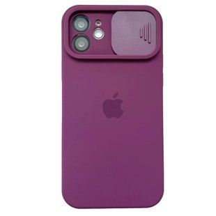 Чохол для iPhone 11 Silicone with Logo hide camera + шторка на камеру Violet