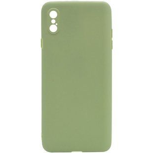 Силиконовый чехол Candy Full Camera для Apple iPhone X / XS (5.8"") Фисташковый