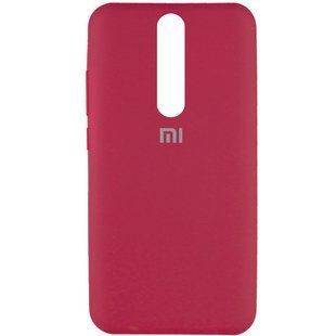 Чохол для Xiaomi Redmi K30 / Poco X2 Silicone Full (Червоний / Rose Red) з закритим низом і&nbsp;мікрофіброю