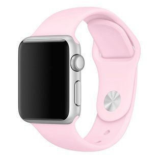 Силіконовий ремінець для Apple watch 42mm / 44mm (Рожевий / Light pink)