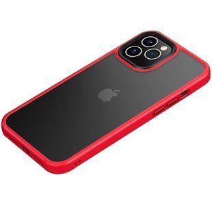 TPU+PC чохол Metal Buttons для Apple iPhone 12 Pro / 12 (6.1") (Червоний)