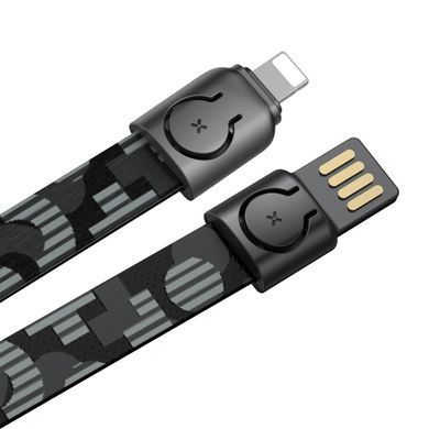 Кабель BASEUS Lightning Gold Collar lanyard |2.4A, 0.35m| Black, Black