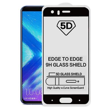 5D стекло для Huawei Honor 9 Black Черное - Полный клей / Full Glue