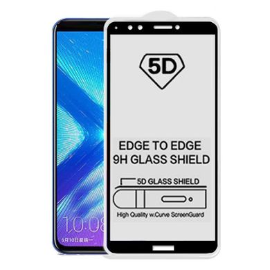 5D стекло для Huawei Y7 2018 Черное Полный клей / Full glue