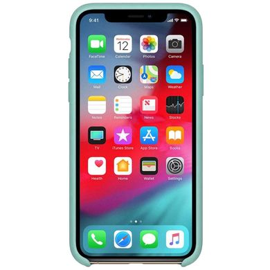Чехол silicone case for iPhone X/XS Turquoise / Бирюзовый