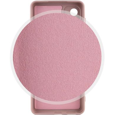 Чехол для Samsung Galaxy A04s Silicone Full camera закрытый низ + защита камеры Розовый / Pink Sand