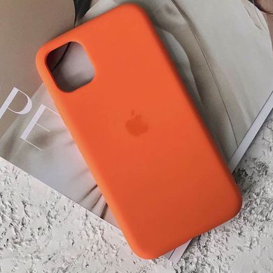 Чехол для Apple iPhone 12 Pro Silicone Full / закрытый низ (Оранжевый / Kumquat)