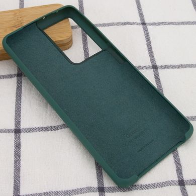 Чехол Silicone Cover (AA) для Samsung Galaxy S21 Ultra (Зеленый / Pine green)