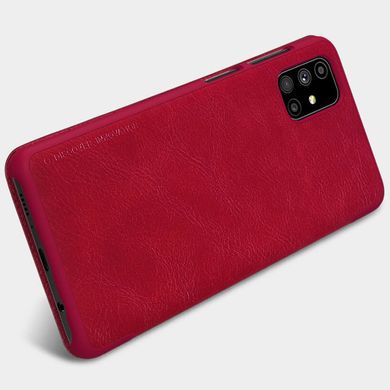 Кожаный чехол (книжка) Nillkin Qin Series для Samsung Galaxy M51 (Красный)