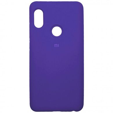 Чехол для Xiaomi Redmi 7 Silicone Full Фиолетовый с закрытым низом и микрофиброй
