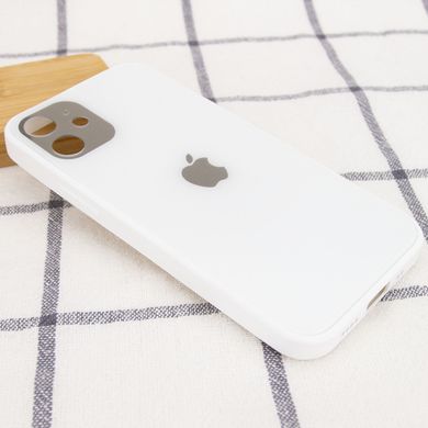 TPU+Glass чехол GLOSSY Logo Full camera для Apple iPhone 12 mini (5.4") (Белый)