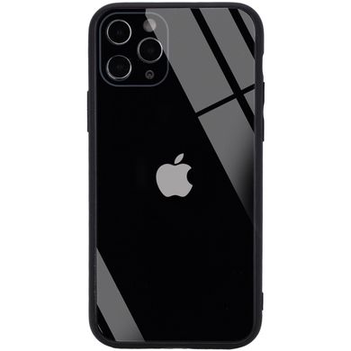 TPU + Glass чохол GLOSSY Logo Full camera (opp) для Apple iPhone 11 Pro Max (6.5") (Чорний)