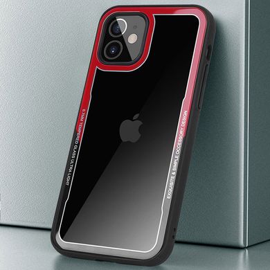 TPU+PC чехол G-Case Shock Crystal для Apple iPhone 12 mini (5.4") (Черный / Красный)