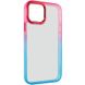 Чехол TPU+PC Fresh sip series для Apple iPhone 14 Plus (6.7") Бирюзовый / Розовый